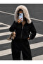 Fur Hooded Zippered Oversize Tracksuit Set - 6