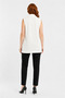 Women's White Sleeveless Jacket Vest - 2