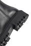 Women's Black Zippered Thick Soled Leather Boots Wf410017Dv - 8