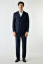 6 Drop Regular Fit Standard Cut Pointed Collar Striped Double Breasted Suit