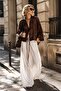 Brown Tie-Dye Detail Embroidered Loose Cut Premium Pareo - Kaftan Shirt - 2