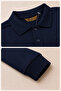 Long Sleeve Polo Collar Tok Fabric Cotton School T-Shirt Unisex School Uniform - 3