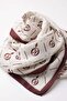 Dama K Patterned Aqua Soft Shawl 4076 - Bordo - 3