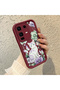 Infinix Note 50 Pro Plus Compatible Case Camera Protective Cat Case Burgundy Lover Couple Silicone Phone Case - 3