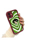 iPhone 12 Compatible Case Camera Protector Cartoon Pattern Maroon Lover Couple Silicone Phone Case - 3