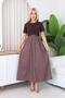 Polka Dot Detailed Belted Dress - 7