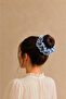 Gingham Ruffle Scrunchie Hair Clip with Strong Elastic - 2