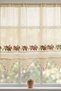 Rose Garden Cross-Stitch Embroidered Lace Tassel Cotton Decorative Curtain - 7