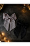 Set of 2 Large Bowknot Automatic Hair Clips for Women and Children, Patterned Solid Color Hair Clips