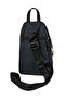 4955 -Black Multi-Compartment Crossbody Chest and Shoulder Bag (Body Bag) - 3