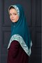 Girls Hijab for Kids – Stylish Modest Islamic Headscarf for Muslim Girls, Printed Trim Kids Hijab with Front Button Detail - 4