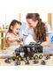 Policetruck 5-in-1 Transporter Vehicle Toy Set - Friction-Powered Police Truck, Kids' Indoor Play - 6
