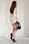 Beige satin shirt - 4