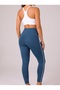 Women's High Waist Gathering Sports Leggings with Side Stripe Detail – Stretchy Long Fitness Leggings - 5