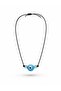Handmade Bohemian Light Blue Evil Eye Necklace