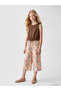 Nevavm Patterned Girl's Capri Pants with Elastic Waist