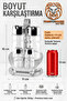 4-Piece Stainless Steel Stand Glass Oil Bottle Vinegar Bottle Salt and Pepper Shaker Set Menaj Set 723501 - 4