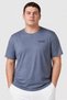 Men Sportswear Fit Short Sleeve Outdoor T-Shirt, Slate Blue