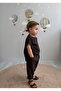 Unisex Children's Brown Striped Vest 2-Piece Set - 8