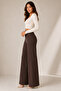 Women's High Waist Modal Fabric Sweatpants with Front Stitching Detail - 6