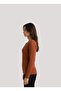100% Cotton Crew Neck Button Detailed Long Sleeve Women's Blouse - 3