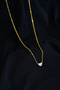 Heart Necklace Without Stone Gold Color - 3