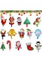 Vip 25 Pieces Christmas Mini Foil Balloon Set Santa Claus Pine Tree Snowman Cane 15 Different Models Available