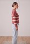Crew Neck Striped Women's Sweater - 2