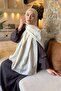 Diamond Pattern Aura Cotton Jacquard Shawl Beige - 2