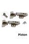 Piston Hinge with Brake Kitchen Wardrobe Cabinet Furniture Door Cover Metal Flat Chrome Stone Hinge
