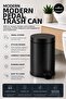 Pedal Trash Can 5 Liter Inner Bucket Bathroom Trash Can with Lid Black - Titan 7005 - 2