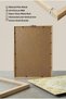 Floral Border Arabic Calligraphy Single Wooden Table Sign - Home and Business Sign with Natural Wood Frame - 5