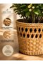 Hand Knitted Large Wicker Flower Pot Basket Decorative Natural Flower Pot 30 cm - 4