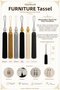 Premium Furniture Handle Tassel 39 cm |   Wardrobe Cabinet Drawer Console Decorative Tassel |   6 Color Options - 4
