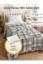 Modern Patterned 100% Cotton Single Cotton Pique - 165X240Cm - Pillowcase Included as a Gift