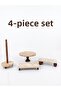 Natural Travertine Wooden Stand Round Presentation Stand (25 cm), Paper Towel Holder (Napkin Holder), Rectangular Presentation Stands (23X12 cm)