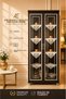 6 Piece Gardenia French Guipure Detailed Living Room Display Cabinet, Silver Napkin Holder