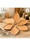 6-Piece Leaf-Shaped Presentation Set – Wooden Nuts, Breakfast, Appetizer, and Snack Serving Plate (41 cm) - 2