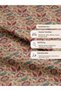 100% Cotton Satin Fabric 100X155 cm Burgundy Turquoise Floral Patterned Decorative Patchwork Fabric - 5
