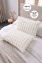 Bubble Fur Plush 2-Piece Pillowcase 50X70 cm Rabbit Hair Soft Supersoft Decorative Cream