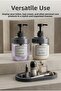 Set of 2 Glass Liquid Soap Dispensers |   Hand and Dish Soap |   Bathroom Organizer with Stand |   425 ml X 2 - 4