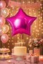 Pink Star Foil Balloon 18 Inch 45 cm Birthday Party Celebration Photo Area Decoration Ornament - 5