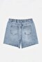 Mavi Lastikli Normal Bel City Boy %100 Pamuk Non-Stretch Büyük Beden Denim Şort TBBSS26AP00013 - 6