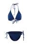 Navy Blue Covered Charmeuse, Chlorine & Water Resistant, Long Lasting Lycra ® Xtra Life Bikini Set Tbess26Bt00135 - 5