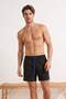 Black Lace-Up Regular Length Regular Fit Men's Swim Shorts Tmnss26Ds00006 - 2