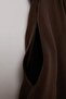 Brown V-Neck Belted Buttoned Modal Lined Dress Tdrss26El00084 - 7