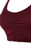 Bordo Soft Fırçalı Kumaş Büzgü Detaylı Destekli/Şekillendirici Örme Spor Sütyeni THMSS26SS00007 - 6