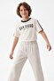 Navy Blue-Ecru 2-Piece Boys' Striped Knitted T-Shirt Tkdss26Ts00037 - 2