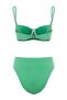 Green Balconette Covered Accessory Detailed High Waist High Leg Bikini Set Tbess26Bt00178 - 9
