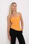 Orange Strapless Asymmetrical Cut Woven Blouse Twoss25Bz00172 - 2